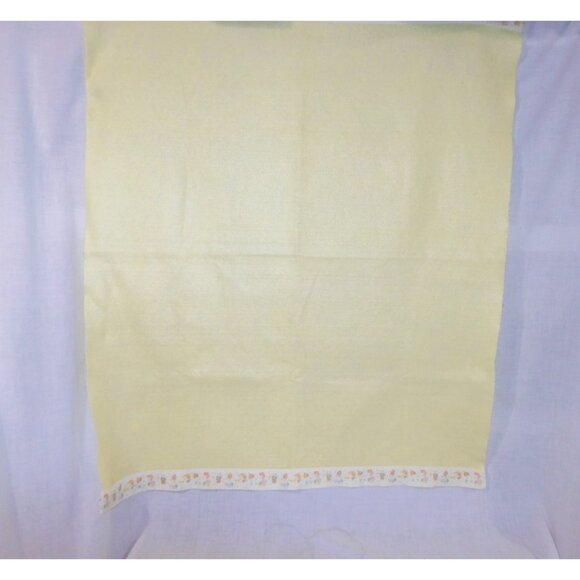 VTG Bunny Esmond Yellow  Baby Crib Blanket Satin Bear Trim UNUSE 36" x 43" - Picture 7 of 8